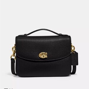 Coach Black Crossbody Bag with Gold Accents